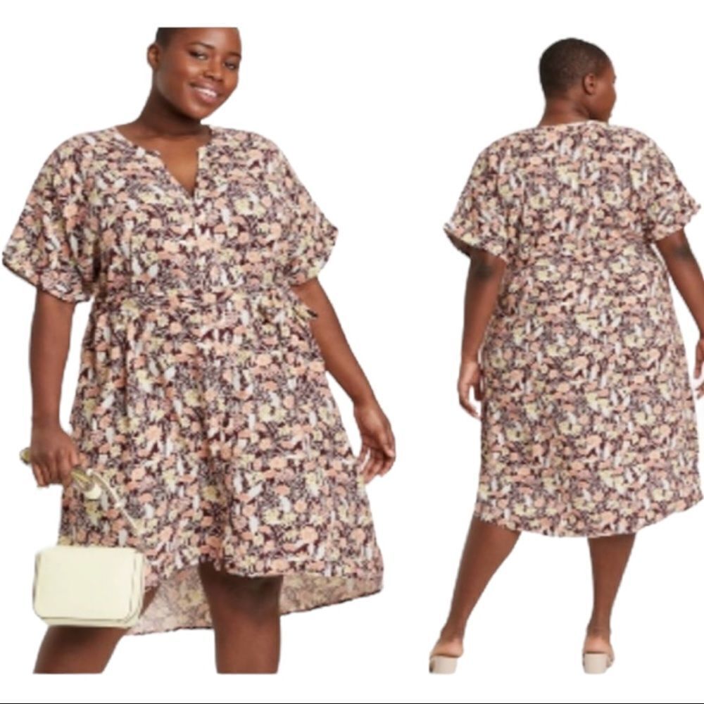 NWT Ava & Viv 2x Floral Tunic Dress